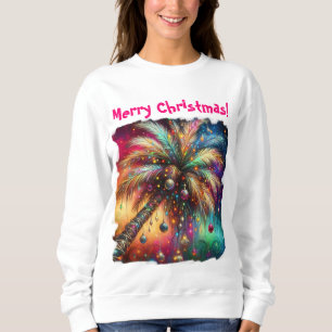 Whimsischer Weihnachtspalme Tree Tropical Beach Vi Sweatshirt