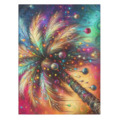 Whimsischer Weihnachtspalme Tree Tropical Beach Vi Tischdecke (Vorderseite)