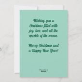 Whimsischer Weihnachtsschmuck Rote weiße Wirbel Feiertagskarte (Rückseite)