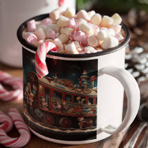 Whimsischer Weihnachtsschuh 2 Tasse