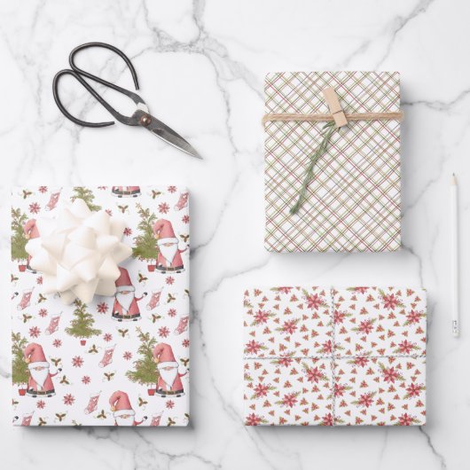 Whimsischer Weihnachtsurlaub Geschenkpapier Set (Vorderseite)