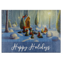 Whimsischer Weihnachtswald Szene
