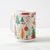 Whimsischer Weihnachtswald-Tasse Kaffeetasse (Vorderseite Links)