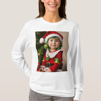Whimsischer Weihnachtswasserfarbe T - Shirt auf Sc
