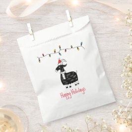 Whimsischer Weihnachtsziege Feiertag Gunst Tasche Geschenktütchen