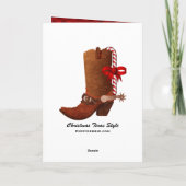 Whimsischer Western Stil Weihnachtsgrüße Karte (Rückseite)