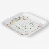 Whimsischer Wiese Wildblume boho Mädchen Dusche Pappteller (Gewinkelt)