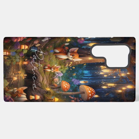 Whimsischer Wildbestand - Süße Tier Foxes Pilz Samsung Galaxy Hülle (Rückseite (Horizontal))