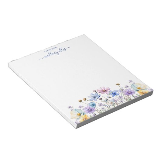 Whimsischer Wildblume Notizblock (angewinkelt)