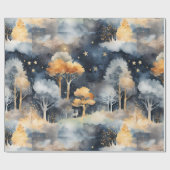 Whimsischer Winter Landschaft Geschenkpapier (Flach)