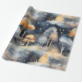Whimsischer Winter Landschaft Geschenkpapier (Ungerollt)