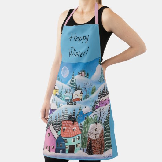 Whimsischer Winter Landschaft Schürze (InSitu)