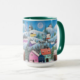 Whimsischer Winter Landschaft senden Schnee Tasse