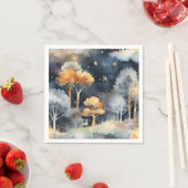 Whimsischer Winter Landschaft Serviette (Beispiel)