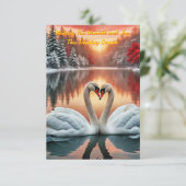 Whimsischer Winter-Liebe Einladung (Stehend Vorderseite)