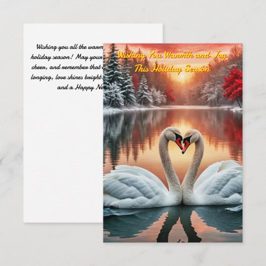 Whimsischer Winter-Liebe Einladung (Vorne/Hinten)