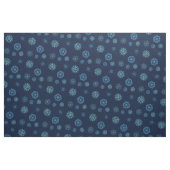 Whimsischer Winter Snowflake Muster Navy Light Blu Stoff (Fat Quarter (45,7 x 55,9 cm))