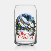 Whimsischer Winter Village Snow Globe Dosenglas (Rückseite)