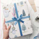 Whimsischer Winter Wonderland Snowman, Weihnachten Geschenkpapier