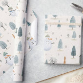 Whimsischer Winter Wonderland Snowman, Weihnachten Geschenkpapier