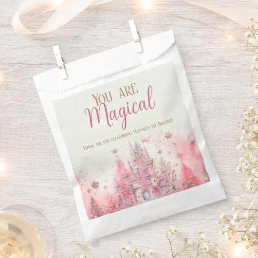 Whimsischer Winterdrucker Märchen Erster Geburtsta Geschenktütchen (Ausgeschnitten)