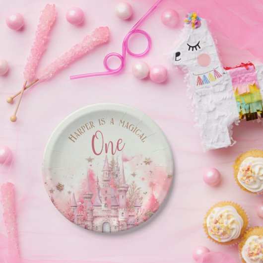 Whimsischer Winterdrucker Märchen Erster Geburtsta Pappteller (Party)