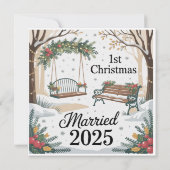 Whimsischer Winterpark Unser erstes Weihnachtsfest (Rückseite)