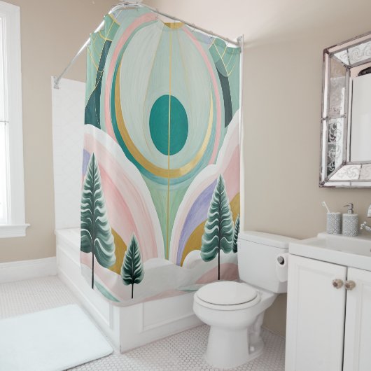 Whimsischer Wintertraum Duschvorhang (Beispiel)