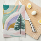 Whimsischer Wintertraum Geschirrtuch (Viertel Falte)