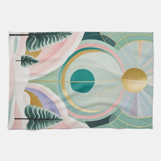 Whimsischer Wintertraum Geschirrtuch (Horizontal)