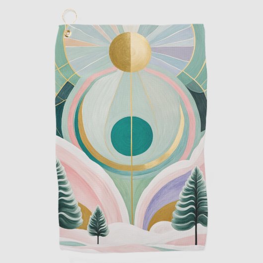 Whimsischer Wintertraum Golfhandtuch (Vorderseite)