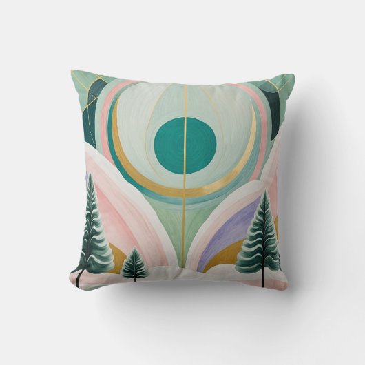 Whimsischer Wintertraum Kissen (Vorderseite)