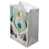 Whimsischer Wintertraum Mittlere Geschenktüte (Vorderseite Schrägansicht)