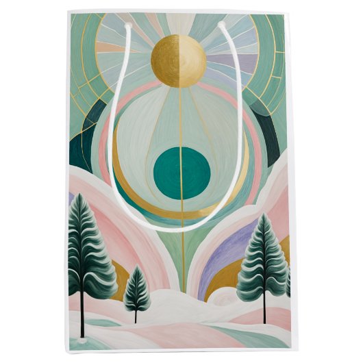 Whimsischer Wintertraum Mittlere Geschenktüte (Vorderseite)