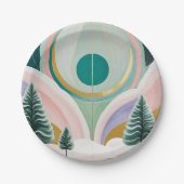 Whimsischer Wintertraum Pappteller (Vorderseite)