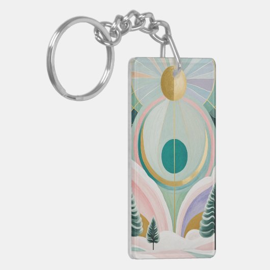 Whimsischer Wintertraum Schlüsselanhänger (Vorderseite links)