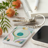 Whimsischer Wintertraum Schlüsselanhänger (Vorderseite rechts)