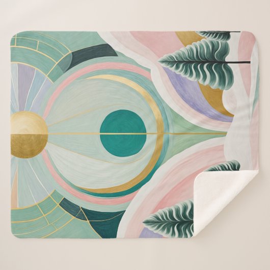 Whimsischer Wintertraum Sherpadecke (Vorderseite (Horizontal))