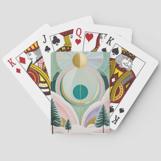 Whimsischer Wintertraum Spielkarten (Rückseite)