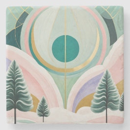 Whimsischer Wintertraum Steinuntersetzer