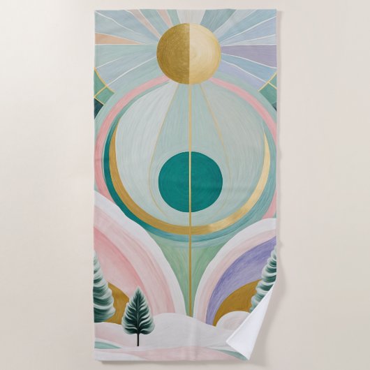 Whimsischer Wintertraum Strandtuch (Vorderseite)