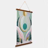 Whimsischer Wintertraum Wandteppich Mit Holzrahmen (Gewinkelt)