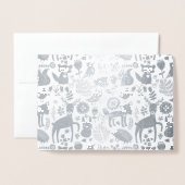 Whimsischer Woodland-Jeder Anlass Folienkarte (Vorderseite mit Umschlag)