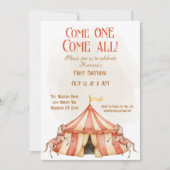 Whimsischer Zirkus Einladung (Vorderseite)