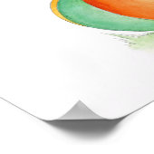 Whimsischer Zirkus Elefant auf einem Ball-Kinderzi Poster (Ecke)