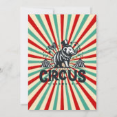Whimsischer Zirkus Geburtstagsbash Einladung (Rückseite)