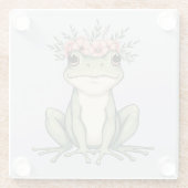 Whimsischer Zwergfrosch Glasuntersetzer (Rückseite)