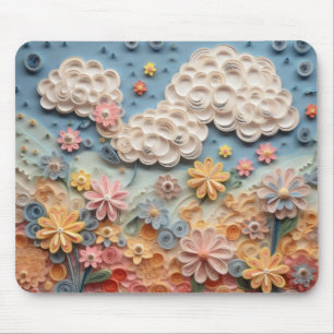 Whimsisches 3D-Papier - Quill Art Mousepad