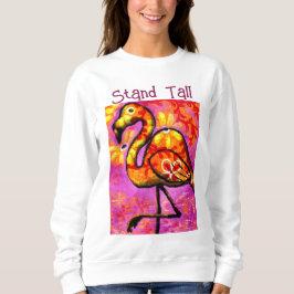 Whimsisches Abstrakt Flamingo Rosa Orange Floral Sweatshirt