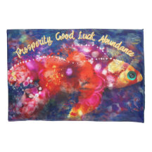 Whimsisches Abstrakt Goldfish Lila Orange Pink